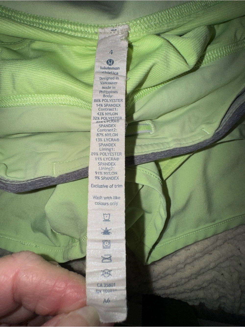 Lululemon Speed Up Shorts 2.5” Clean Mint Heathered Slate Size 4 EUC - Picture 5 of 13